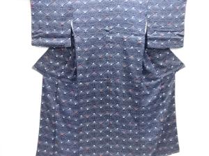 絞り花菱模様小紋着物